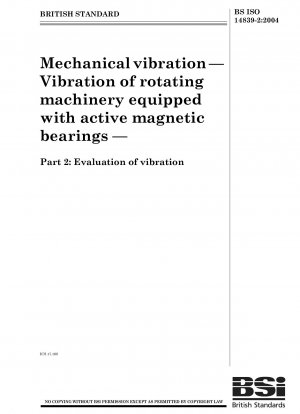 Mechanical vibration - Vibration of rotating machinery equipped with active magnetic bearings - Evaluation of vibration