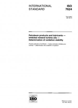 Petroleum products and lubricants - Inhibited mineral turbine oils - Determination of oxidation stability