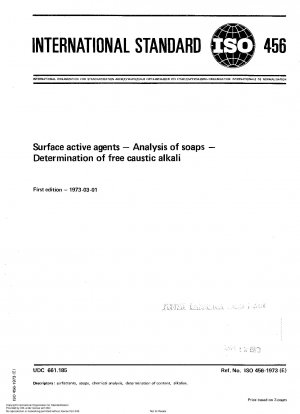 Surface active agents; Analysis of soaps; Determination of free caustic alkali