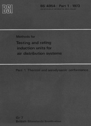 Methods for testing and rating induction units for air distribution systems - Thermal and aerodynamic performance