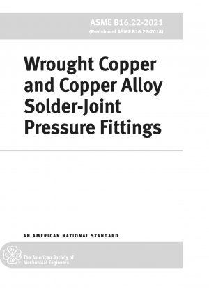 Wrought Copper and Copper Alloy Solder-Joint Pressure Fittings