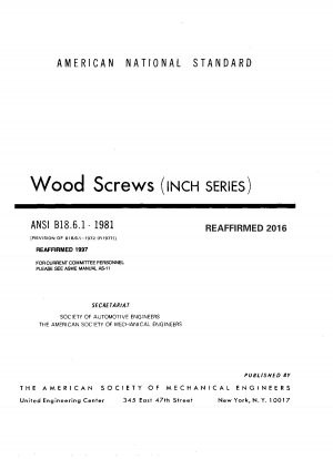 Wood Screws (Inch Series)