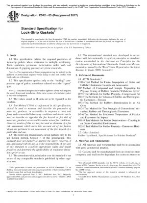 Standard Specification for Lock-Strip Gaskets