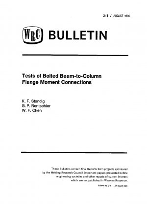 Tests of Bolted Beam-to-Column Flange Moment Connections