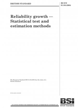 Reliability growth - Statistical test and estimation methods