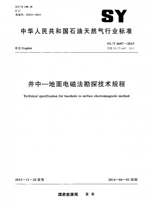 Technical specification for borehole to surface electromagnetic method