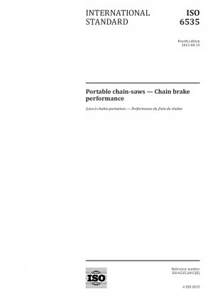 Portable chain-saws - Chain brake performance