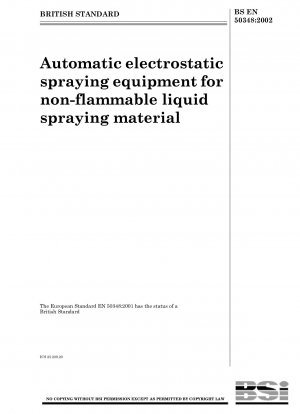 Automatic electrostatic spraying equipment for non-flammable liquid spraying material