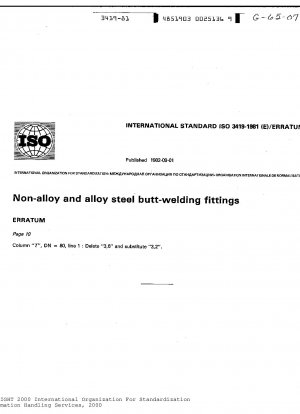 Non-alloy and alloy steel butt-welding fittings