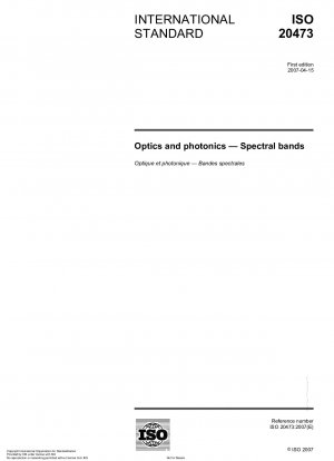 Optics and photonics - Spectral bands