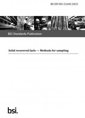 Solid recovered fuels. Methods for sampling