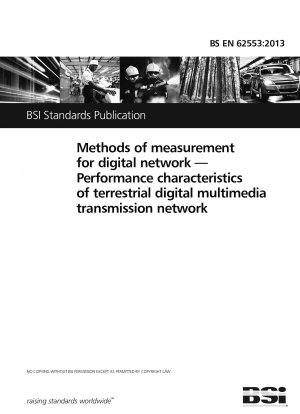 Methods of measurement for digital network. Performance characteristics of terrestrial digital multimedia transmission network