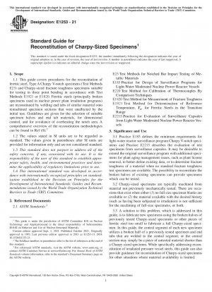 Standard Guide for Reconstitution of Charpy-Sized Specimens