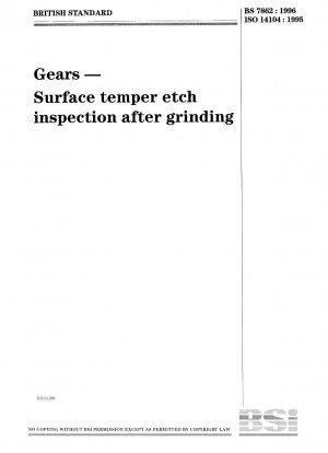 Gears - Surface temper etch inspection after grinding