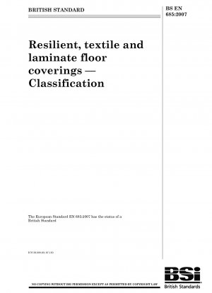 Resilient, textile and laminate floor coverings - Classification