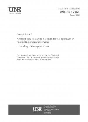 Design for All - Accessibility following a Design for All approach in products, goods and services - Extending the range of users