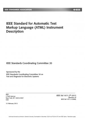 IEEE Standard for Automatic Test Markup Language (ATML) Instrument Description - Redline