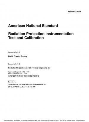 Radiation Protection Instrumentation Test and Calibration