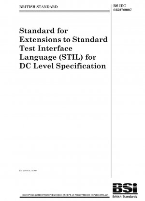 Standard for extensions to standard test interface language (STIL) for DC level specification