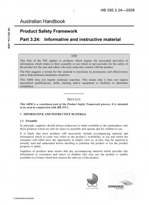 Product Safety Framework - Informative and instructive material
