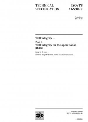 Well integrity - Part 2: Well integrity for the operational phase