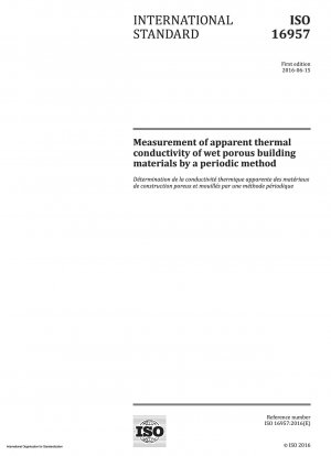 Measurement of apparent thermal conductivity of wet porous building materials by a periodic method