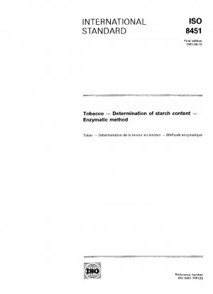 Tobacco; determination of starch content; enzymatic method