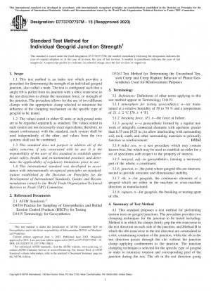 Standard Test Method for Individual Geogrid Junction Strength