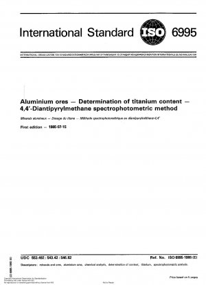 Aluminium ores; Determination of titanium content; 4,4-Diantipyrylmethane spectrophotometric method