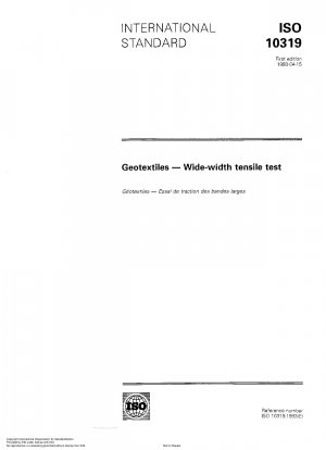 Geotextiles; wide-width tensile test