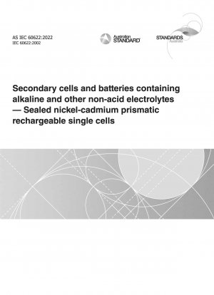 Secondary cells and batteries containing alkaline and other non-acid electrolytes — Sealed nickel-cadmium prismatic rechargeable single cells