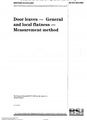 Door leaves - General and local flatness - Measurement method