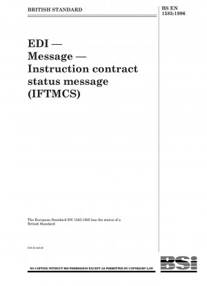 EDI — Message — Instruction contract status message (IFTMCS)