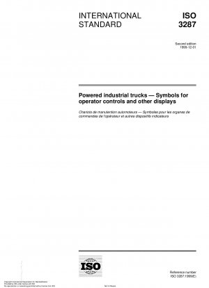 Powered industrial trucks - Symbols for operator controls and other displays
