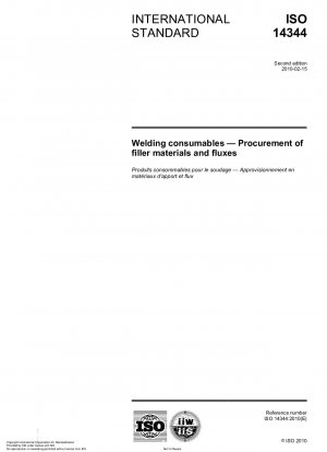 Welding consumables - Procurement of filler materials and fluxes