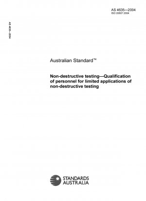 Non-destructive testing - Qualification of personnel for limited applications of non-destructive testing