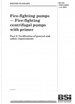 Fire-fighting pumps .Fire-fighting centrifugal pumps with primer