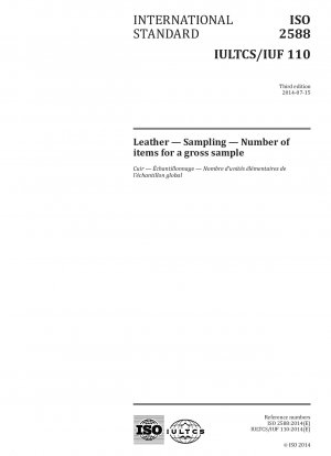 Leather - Sampling - Number of items for a gross sample
