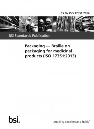 Packaging. Braille on packaging for medicinal products