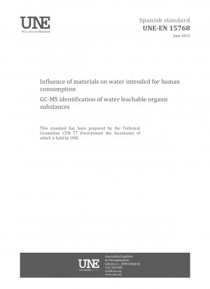Influence of materials on water intended for human consumption - GC-MS identification of water leachable organic substances