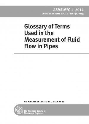 Glossary of Terms Used in the Measurement of Fluid Flow in Pipes