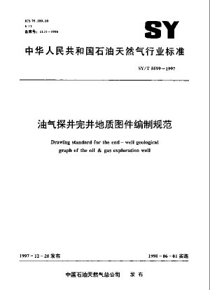 Drawing standard for the end-well geological graph of the oil & gas exploration well