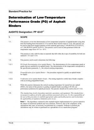 Standard Practice for Determination of Low-Temperature Performance Grade (PG) of Asphalt Binders