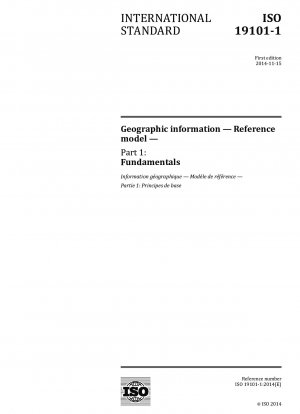 Geographic information - Reference model - Part 1: Fundamentals