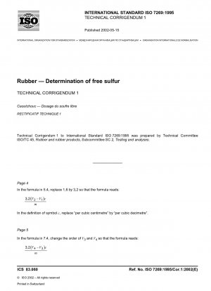 Rubber - Determination of free sulfur