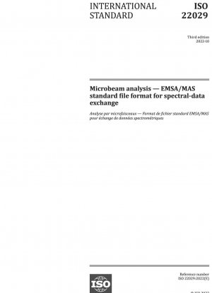 Microbeam analysis — EMSA/MAS standard file format for spectral-data exchange