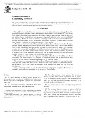 Standard Guide for Laboratory Monitors