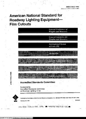 Roadway lighting equipment - Film cutouts
