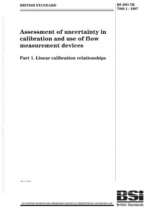 Assessment of uncertainty in calibration and use of flow measurement devices - Linear calibration relationships