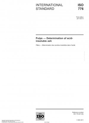 Pulps - Determination of acid-insoluble ash